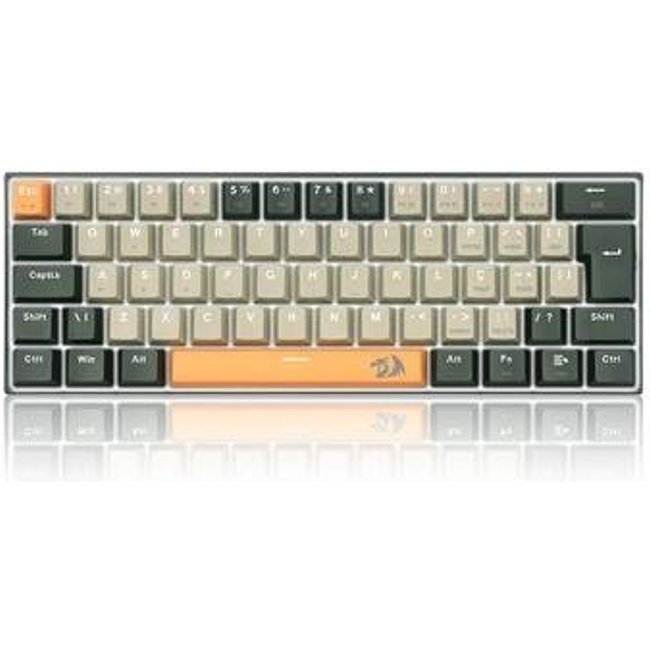 Teclado Gamer Redragon Lakshmi, Switch Brown, Layout 60%, ABNT2 , Preto - K606-OG&GY&BK (PT-BROWN)