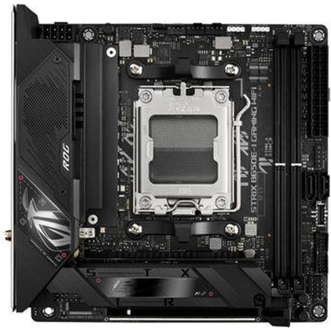Placa-Mãe ASUS Rog Strix B650E-I Gaming WiFi, AMD, Mini-ITX, DDR5, RGB, WiFi, Bluetooth, Preto - 90MB1BI0-M0EAY0