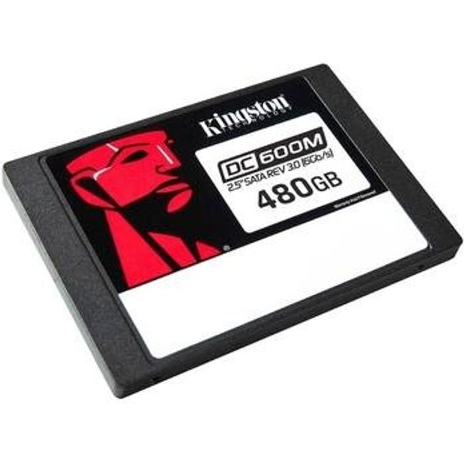 SSD Kingston DC600M Mixed-Use, 480GB, SATA III, 2.5", Leitura: 560 MB/s, Gravação: 470 MB/s, para Servidor, Preto - SEDC600M/480G