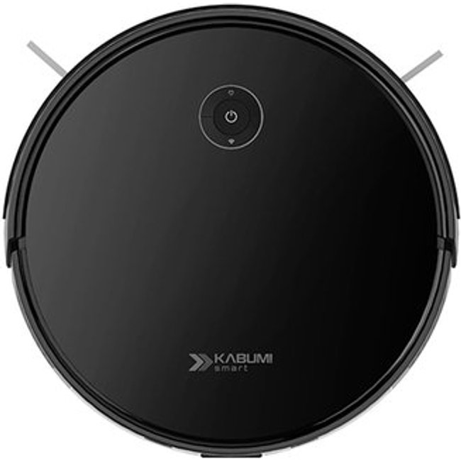 Robô Aspirador e Passa Pano KABUM! smart 550, 3000Pa, 100min Bateria, Mapeamento Giroscópio, App, Alexa/Google, Bivolt, Preto - KSAR550PT