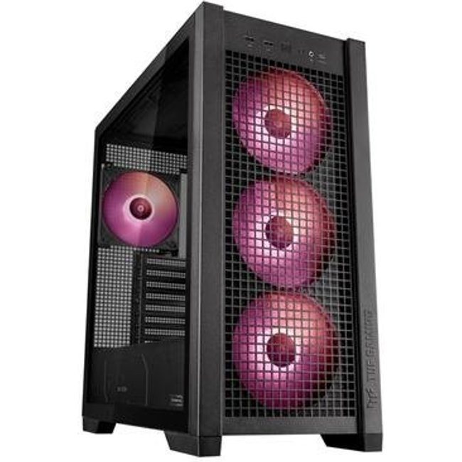 Gabinete Gamer Asus TUF Gaming GT302 ARGB BTF, E-ATX, Mid Tower, Lateral em Vidro Temperado, 4x 140mm Fan, Preto - 90DC00I0-B10000