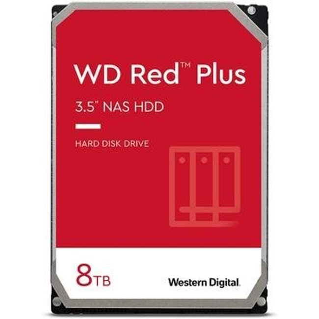 HD WD Red Plus, 8TB, 3.5", SATA - WD80EFPX