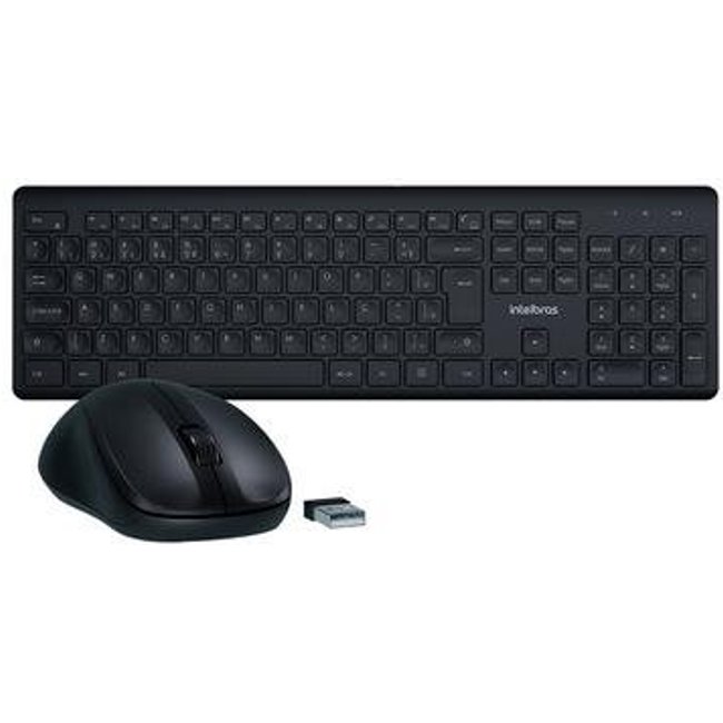 Kit Teclado e Mouse Sem Fio Intelbras CSI50, 2.4GHz, ABNT2, Preto - 4294200