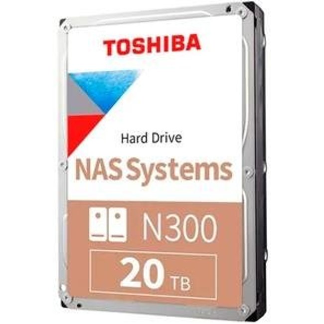 HD Toshiba N300, 20TB, 7200 RPM, NAS, 3.5', SATA - HDWG62AXZSTA
