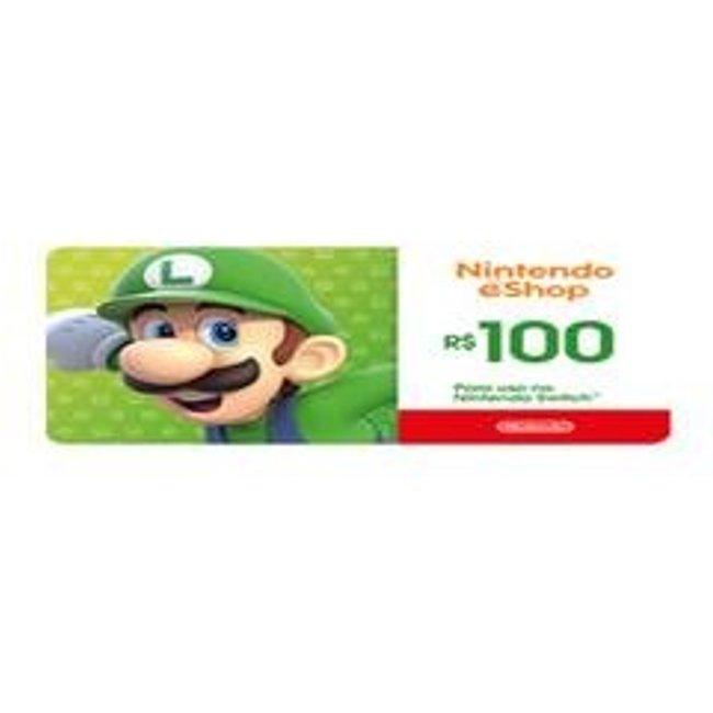 Gift Card Nintendo eShop R$100 - Cartão Presente Digital