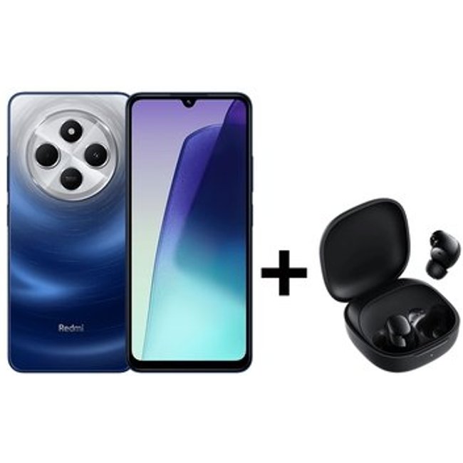 Kit Smartphone Xiaomi Redmi 14c Br, 256GB, 4+4GB RAM Virtual, Octa Core, Tela 6.88", Azul + Fone Bluetooth Xiaomi - CMB401AZU-F