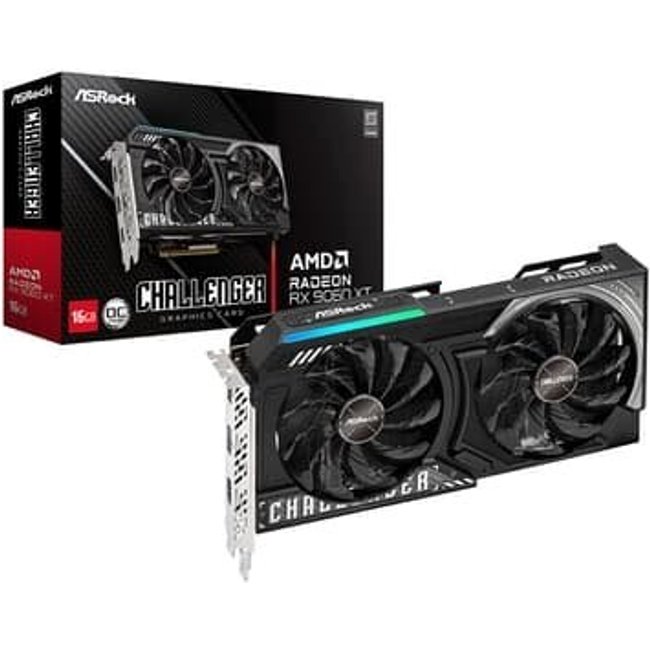 Placa de Vídeo ASRock RX 9060 XT CL 16GO AMD Radeon, 16GB, GDDR6, 128bits, OpenGL 4.6, RDNA 4 - RX9060XT CL 16GO