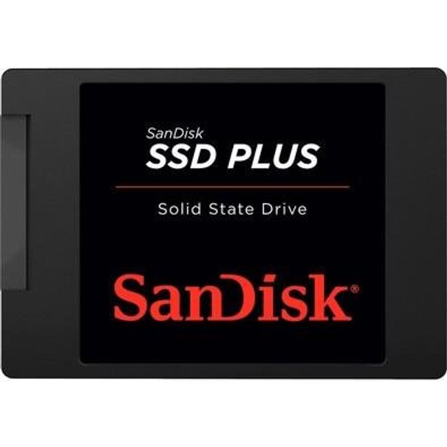 SSD SanDisk Plus, 480GB, SATA III, 2.5", Leitura: 535MB/s, Gravação: 445MB/s Preto - SDSSDA-480G-G26
