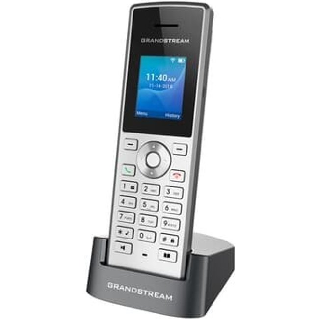Telefone IP Sem Fio Grandstream, Portátil, Wi-Fi, LCD TFT, 2 Linhas, Prata - WP810