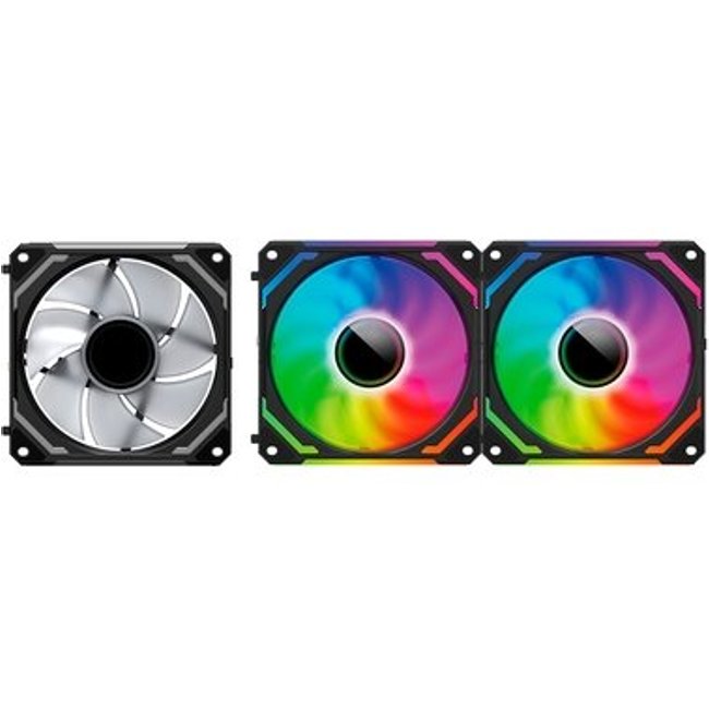 Kit Ventoinha Redragon GC-F012, 3X 120mm, Iluminação ARGB, Preto - GC-F012