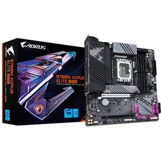 Placa Mãe Gigabyte B760M AORUS ELITE GEN5, Intel LGA 1700, mATX, DDR5, RGB, PCIe 5.0 - B760M A ELITE GEN5