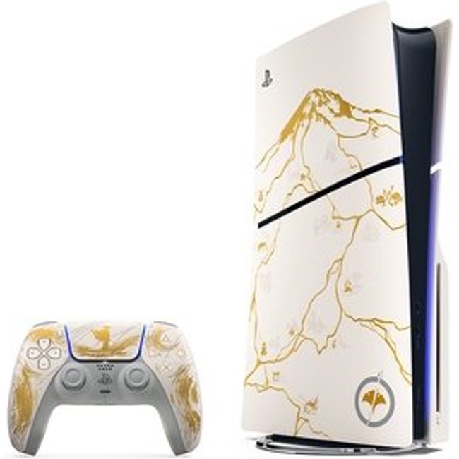 Console Sony PlayStation 5 Slim Com Leitor de Discos, Edição Limitada Ouro, Ghost of Yotei, SSD 1TB, Controle Sem Fio DualSense - 1000048424