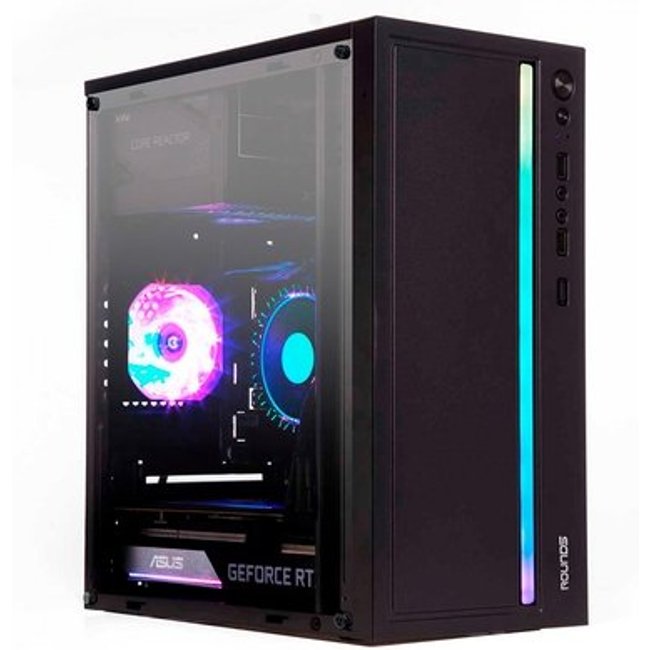 Gabinete Gamer Round5 Viper, Mini Tower, RGB, M-ATX, Lateral em Vidro, Preto - R5-VIPER-B-2179