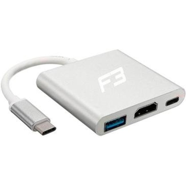 Adaptador USB-C para HDMI, USB C, USB A, F3, Alumínio - JC-TYC-HM31