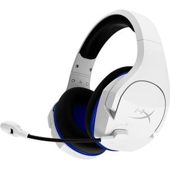 Headset Sem Fio Gamer HyperX Cloud Stinger Core, Drivers 40mm, PS5 PS4 e PC, Branco e Azul - 4P5J1AA