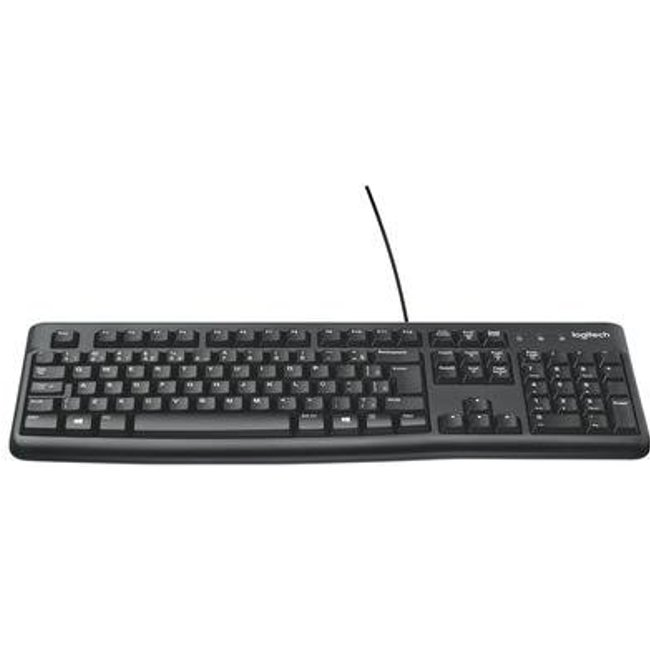 Teclado com fio USB Logitech K120 Resistente à Respingos e Layout ABNT2 -920-004423