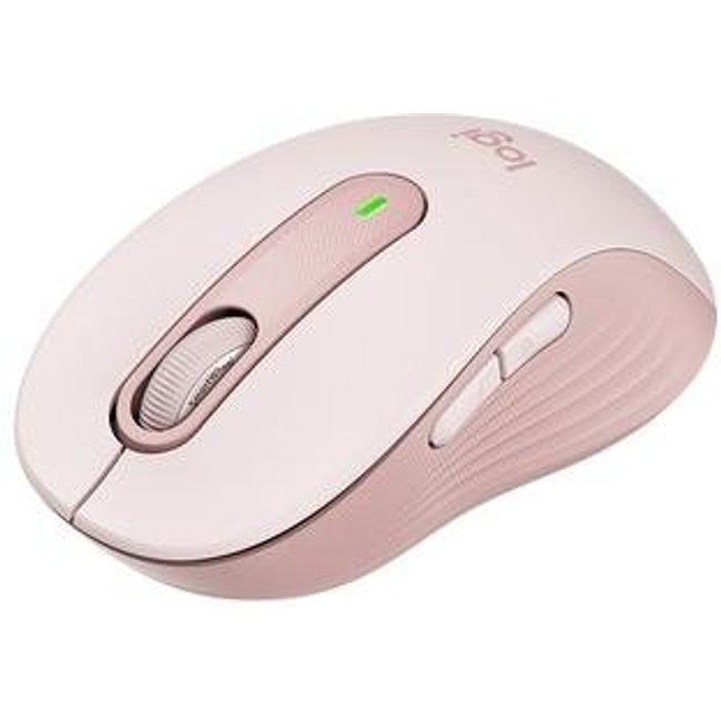 Mouse Sem Fio Logitech Signature M650, 2000 DPI, Compacto, 5 Botões, Silencioso, Bluetooth, USB, Rose - 910-006251