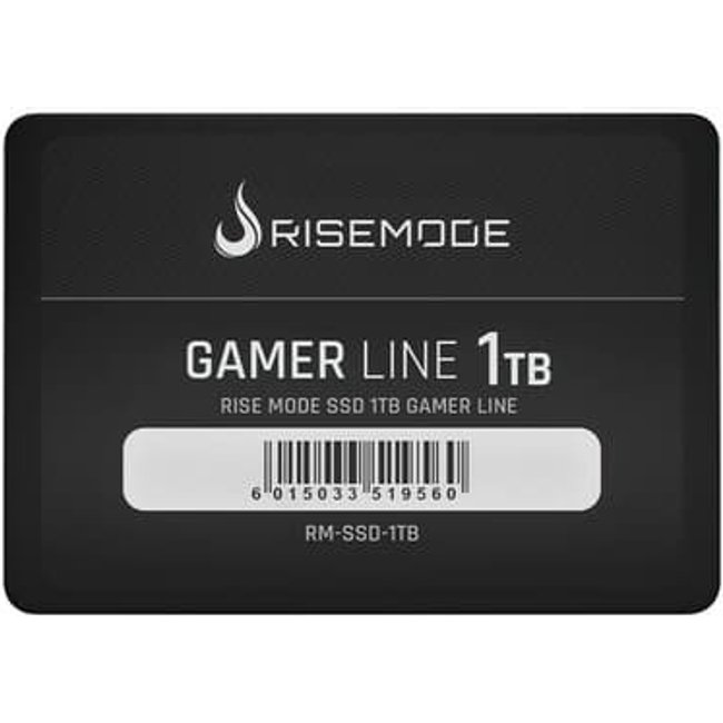SSD Rise Mode Gamer Line, 1TB, SATA III, Leitura: 530MB/s, Gravação: 520MB/s, Preto - RM-SSD-1TB