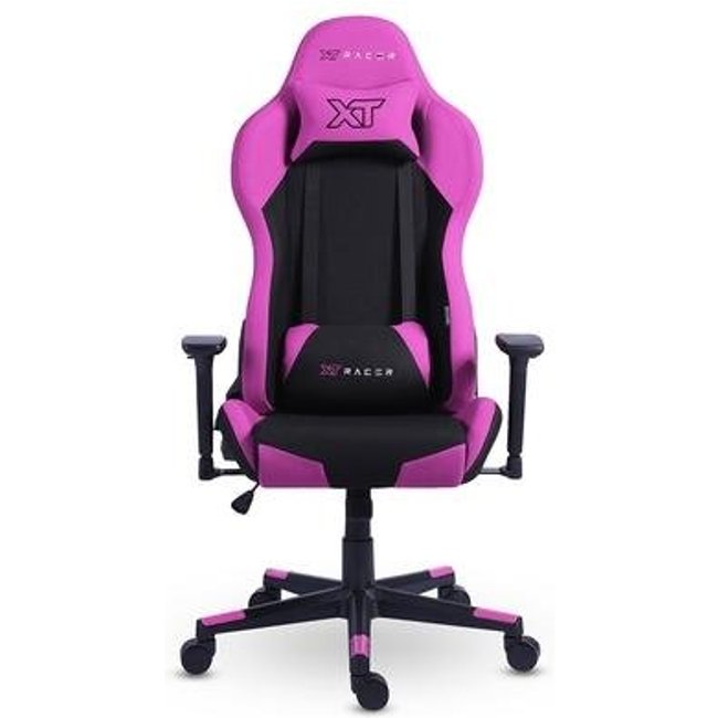Cadeira Gamer XT Racer Defender NR17, Até 120kg, Com Almofadas, Reclinável, Descanso de Braço 3D, Preto e Rosa - XTR-033