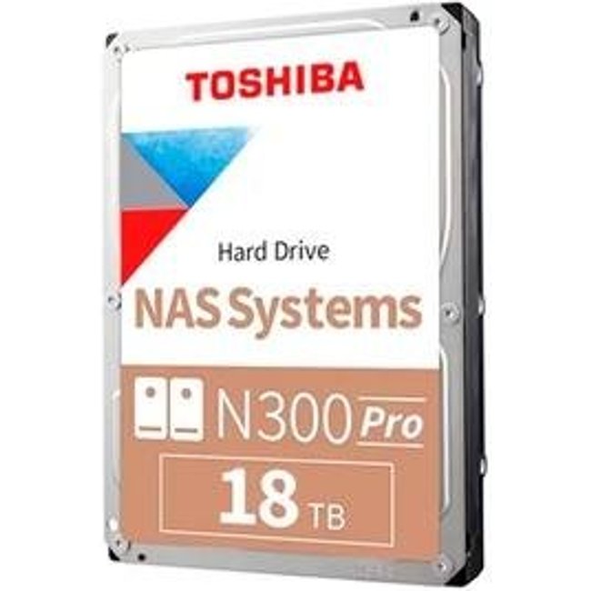 HD Toshiba 18TB N300 Pro NAS, 7200 RPM, 3.5, SATA - HDWG51JXZSTB
