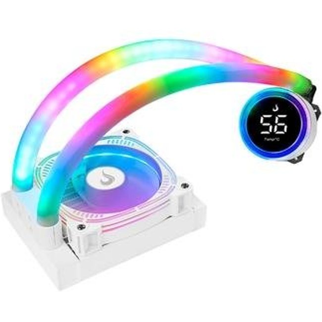 Water Cooler Rise Mode Aura Ice, ARGB, 120mm, AMD/Intel, Branco - RM-WAI-01-ARGB