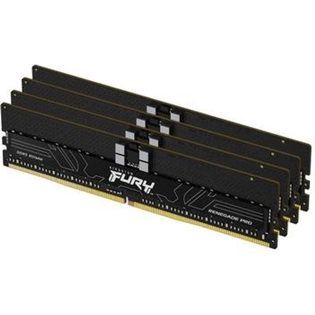 Memória RAM para Servidor Kingston Fury Renegade Pro, 128GB (4x32GB), 4800MHz, DDR5, ECC Reg CL36, PnP, Preto - KF548R36RBK4-128