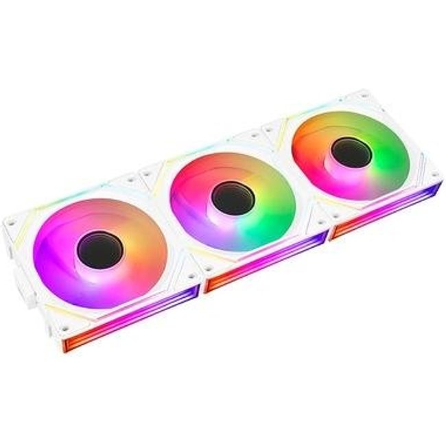 Kit com 3 Ventoinhas Gamer Rise Mode Magneto Pro Reverse, 120mm, Led ARGB, Branco - RM-MAPRO-ARGB-W-RV