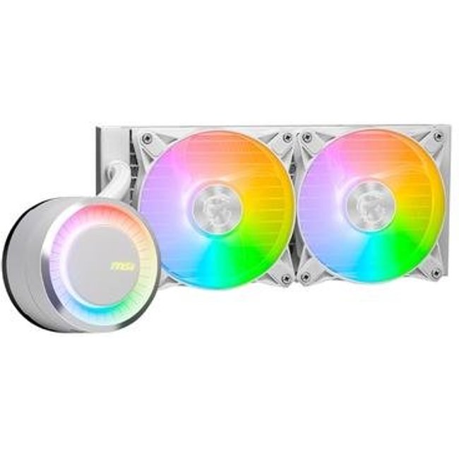 Water Cooler MSI Mag Coreliquid E240, ARGB, 240mm, AMD/Intel, Branco - MAG CORELIQUID E240 WHITE