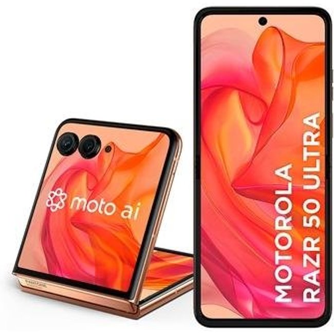 Smartphone Motorola Razr 50 Ultra, 512GB, 24GB RAM, OcTA-Core, Câmera Dupla 50MP, Tela dobrável 6.9" Externa 4", Pêssego - PB1T0053BR