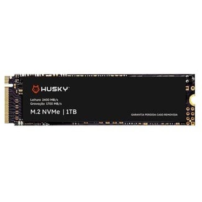 SSD Husky ThunderBoost, 1TB, M.2 2280, PCIe 3.0 x4, NVMe, Leitura: 2400 MB/s, Gravação: 1700 MB/s, Preto - HSSD0021000