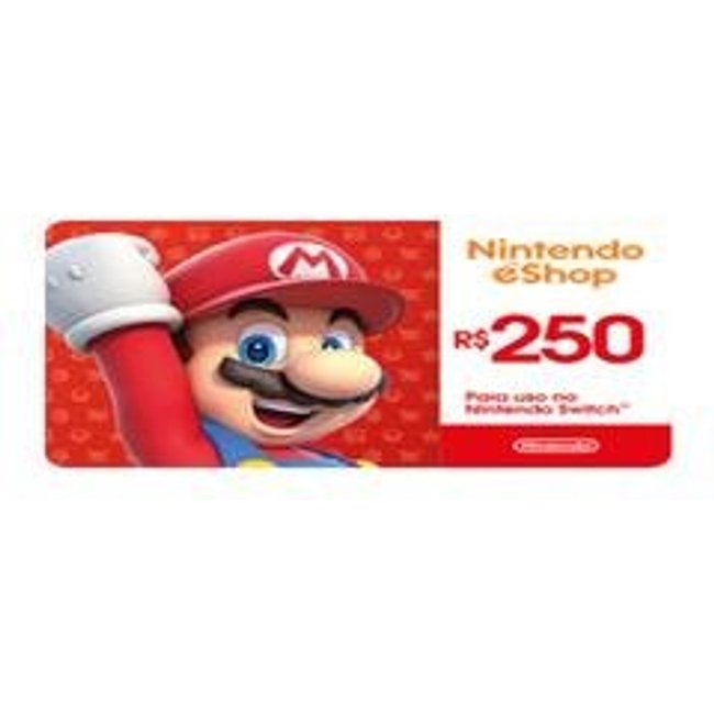 Gift Card Nintendo eShop R$250 - Cartão Presente Digital