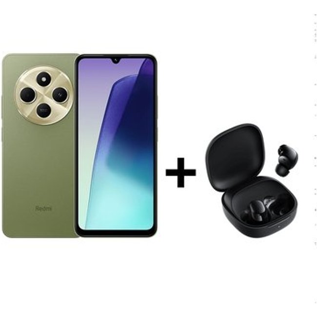 Kit Smartphone Xiaomi Redmi 14c Br, 256GB, 4+4GB RAM Virtual, Octa Core, Tela 6.88", Verde + Fone Bluetooth Xiaomi - CMB401VRD-F