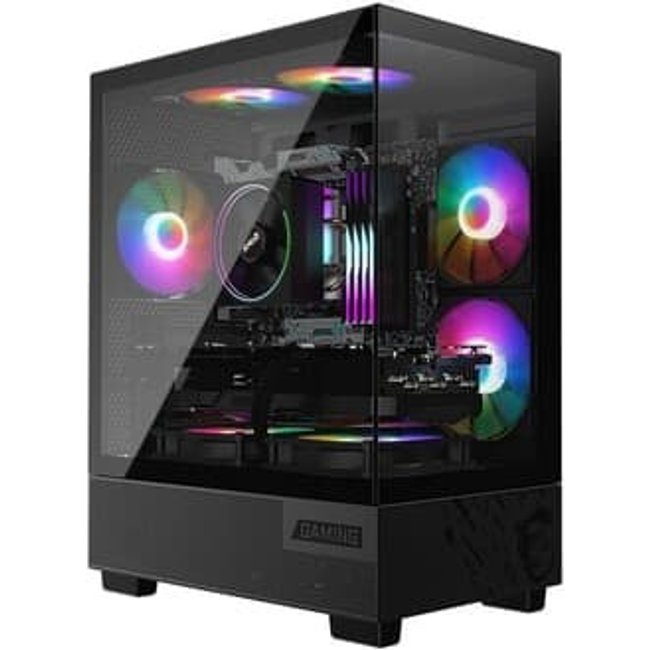Gabinete Gamer MSI PAG Pano M110A, Mini Tower, Lateral em Vidro, 3x FANs ARGB, M-ATX,Mini ITX, Preto - PANOM100A