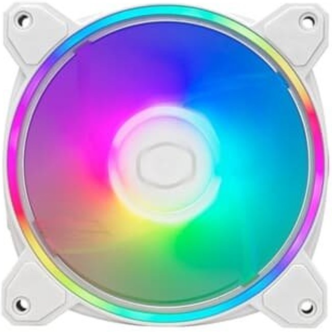 Kit Ventoinhas para Gabinete Cooler Master MasterFan MF120 Halo2 White Edition 3in1, 120mm, Iluminação RGB - MFL-B2DW-213P2-R2