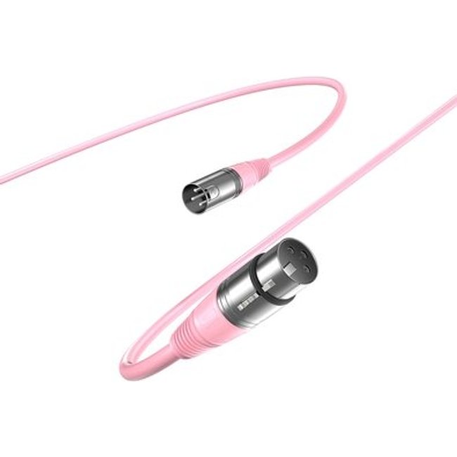 Cabo de Microfone Fifine L9, XLR Macho para Fêmea, 1.8m, Rosa - L9CP
