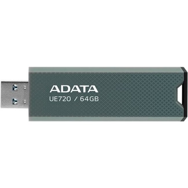 Pen Drive 64GB ADATA Elite UE720, USB 3.2, OTG, Dual Conector, Cinza - UE720-64G-CGY/BK
