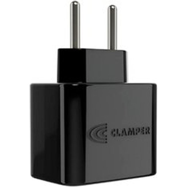 Protetor Contra Surtos Elétricos (DPS), 127/220V, 20 Amperes, 1 Tomada, 2 pinos, iCLAMPER Pocket LCF, 2P 20A, Preto - 28513