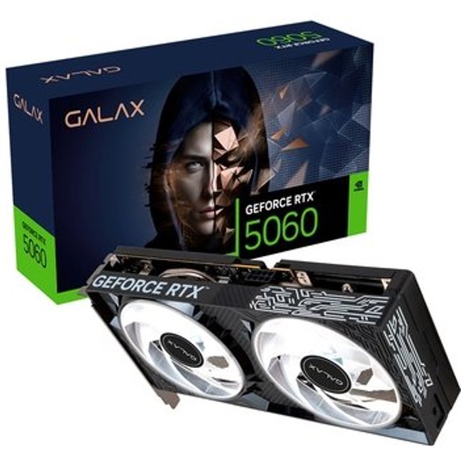 Placa de Vídeo GALAX NVIDIA GeForce RTX 5060 1-Click OC TECLAB Lite, 8GB, GDDR7, 128-Bits, Ray Tracing, DLSS 4 - 56NSN8MDDXBO