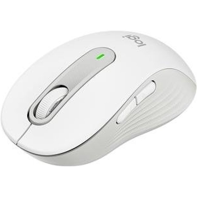 Mouse Sem Fio Logitech Signature M650, 2000 DPI, Compacto, 5 Botões, Silencioso, Bluetooth, USB, Branco - 910-006252