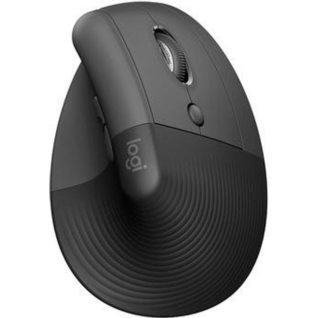 Mouse Sem Fio Logitech Lift, 4000 DPI, 6 Botões, Bluetooth, Ergonômico, USB, Grafite - 910-006466