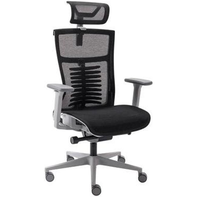 Cadeira Office Elements Vertta Especial, Até 150 kg, Reclinável, Braços 3D, Cilindro Classe 4, Cinza e Preto - 70054