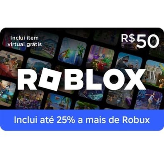 Cartão Presente Digital Roblox - 50,00