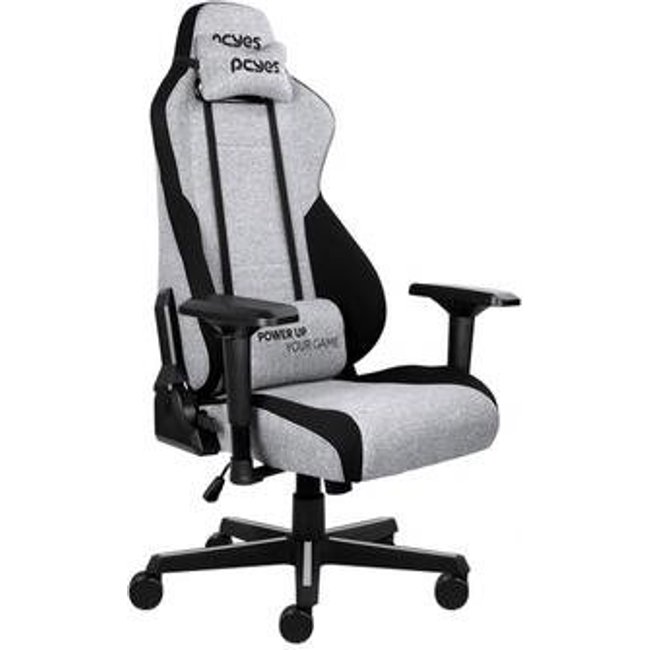 Cadeira Gamer PCYes Mad Racer V8 Turbo, Até 120Kg, Descanso de Braço 4D, Cinza - V8TBMADCZ