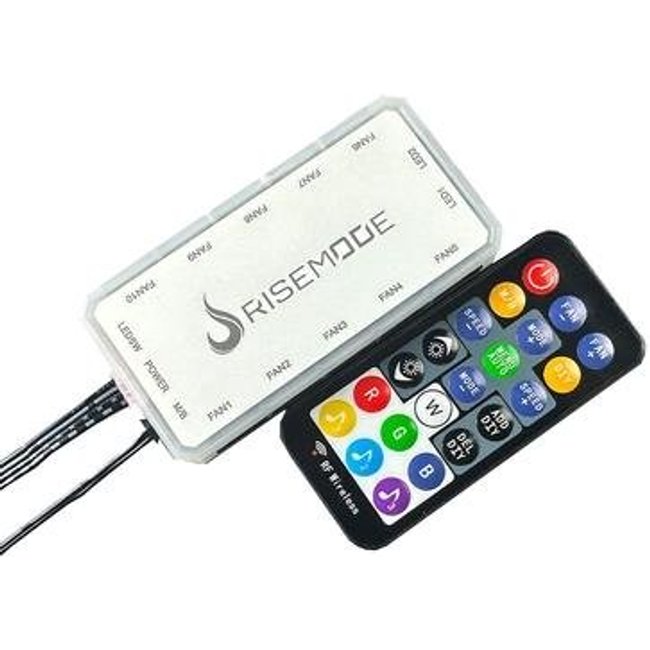 Controladora Gamer Para Cooler Rise Mode Sound, ARGB, 6P, 10 Fans - RM-COS-ARGB