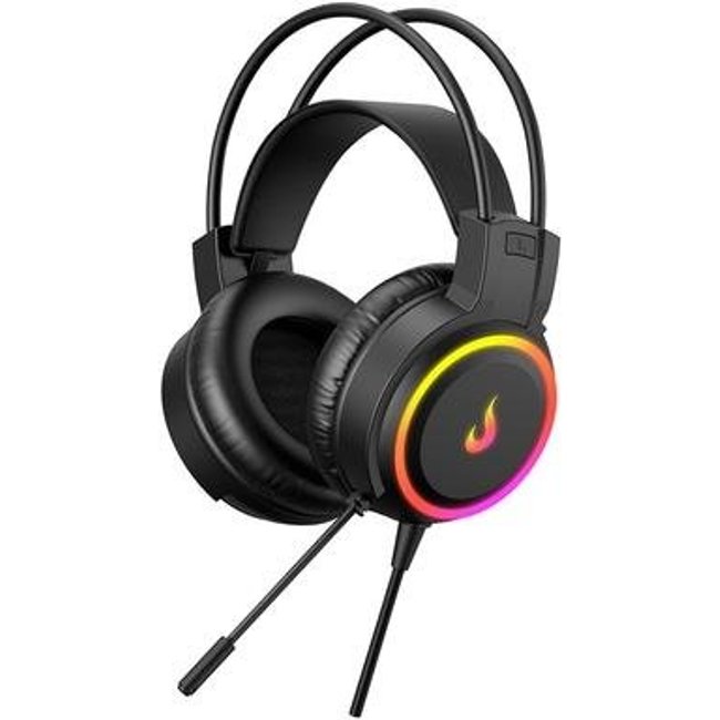 Headset Gamer Rise Mode Z2 LED RGB Rainbow, Driver 50mm, P2, USB, Preto - RM-HS-Z2-B