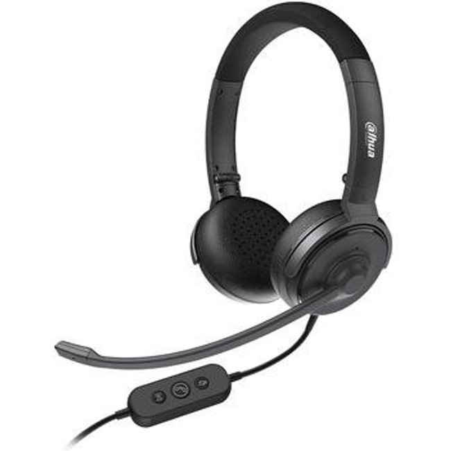 Headset Dahua, Controles de Áudio Integrado e Microfone, USB, Preto - VCS-ER200