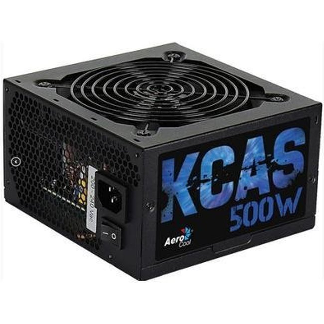 Fonte Aerocool KCAS, 500W, 80 Plus Bronze, PFC Ativo, Sem Cabo, Preto - EN53367