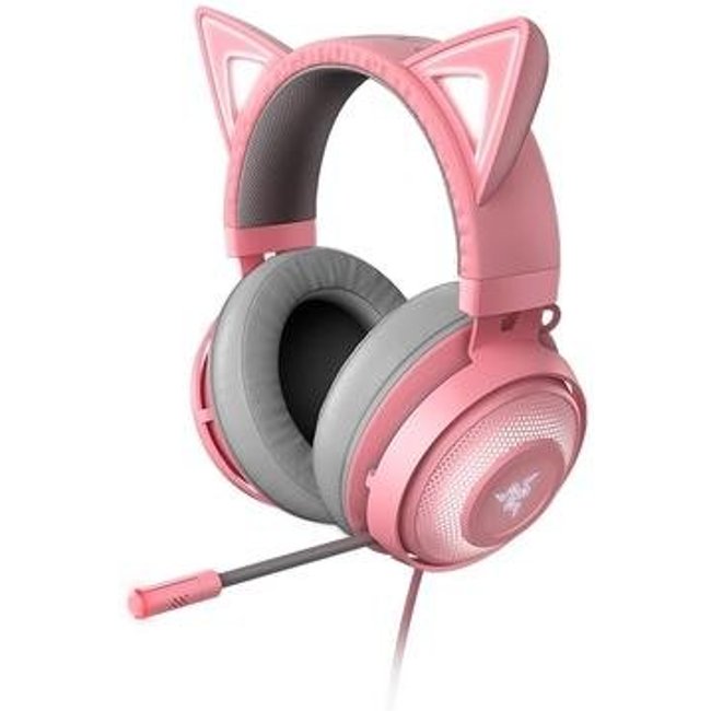 Headset Gamer Razer Kraken Kitty V2, Chroma RGB, 7.1, Driver 40mm, USB, Rosa - RZ0404730200