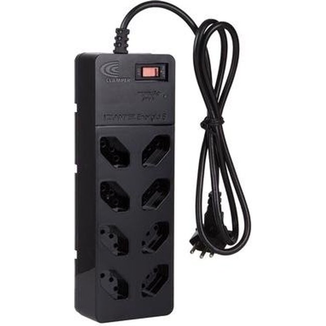 Filtro de Linha + DPS iClamper Energia 8, 8 Tomadas, Bivolt, Preto - 26775