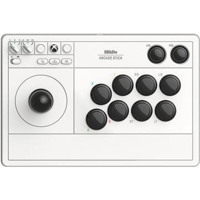 Controle Arcade Stick Sem Fio 8BitDo para Xbox, Branco - 81JA01D